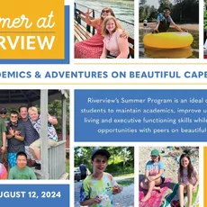 Summer at Riverview offers programs for three different age groups: Middle School, ages 11-15; High School, ages 14-19; and the Transition Program, GROW (Getting Ready for the Outside World) which serves ages 17-21.⁠
⁠
Whether opting for summer only or an introduction to the school year, the Middle and High School Summer Program is designed to maintain academics, build independent living skills, executive function skills, and provide social opportunities with peers. ⁠
⁠
During the summer, the Transition Program (GROW) is designed to teach vocational, independent living, and social skills while reinforcing academics. GROW students must be enrolled for the following school year in order to participate in the Summer Program.⁠
⁠
For more information and to see if your child fits the Riverview student profile visit cb-centre.com/admissions or contact the admissions office at admissions@cb-centre.com or by calling 508-888-0489 x206